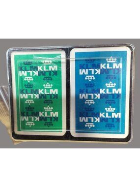 KLM Vintage Playing Cards Double Deck In Original Case 1150